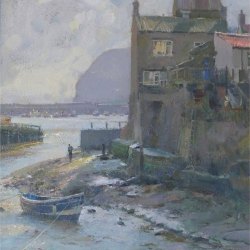Morning-sun-Staithes-Harbour